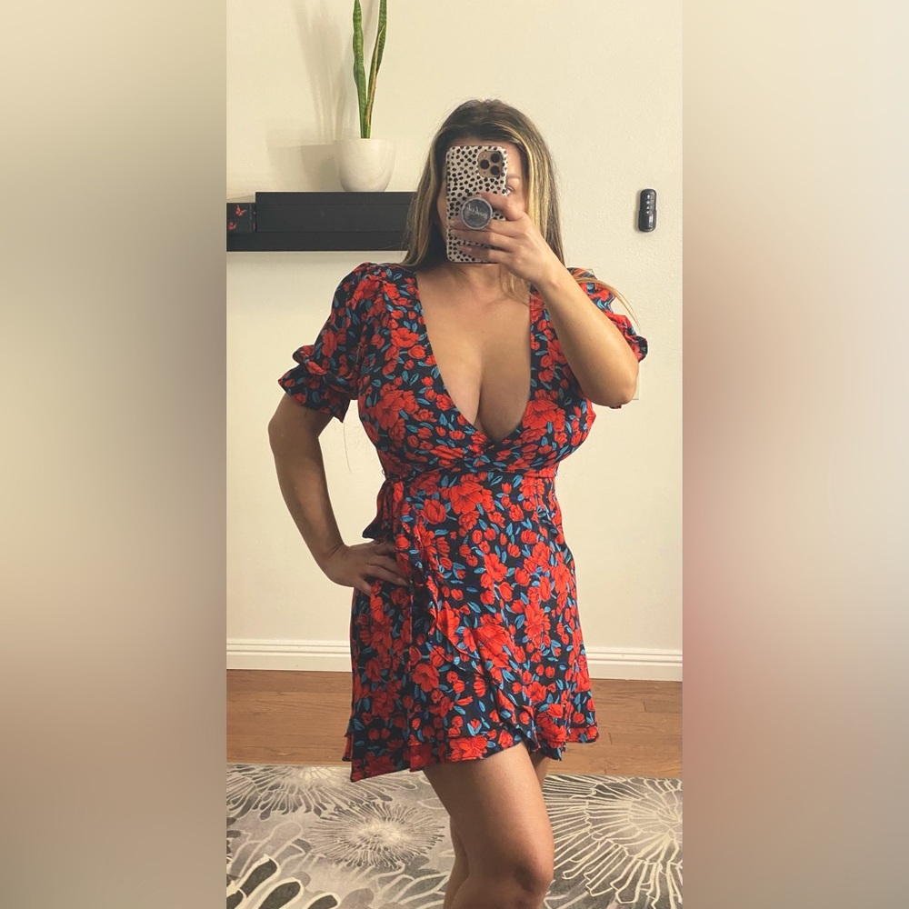 Wrap mini dress